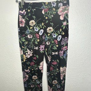 Black Flora Ankle Pant